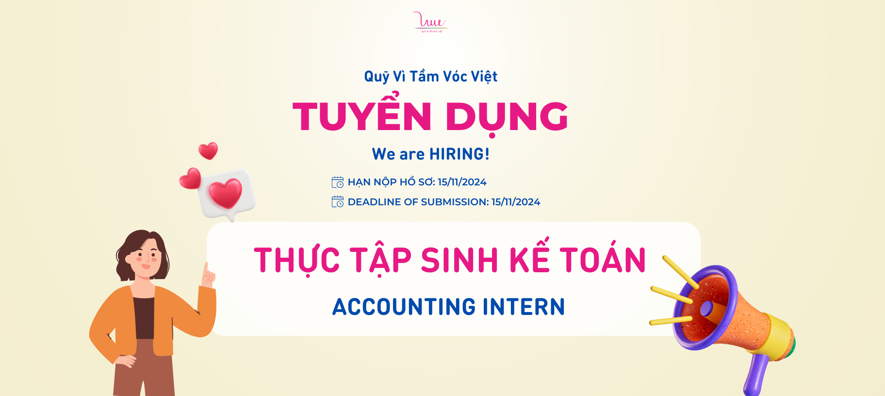 VSF tìm kiếm Thực tập sinh Kế toán Toàn thời gian - Hạn nộp hồ sơ: 17/11/2024